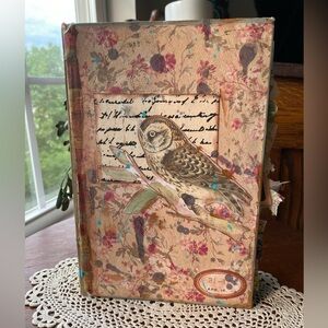 NWT - Hardcover Vintage Collage Art Journal with Owl Travelers Notebook